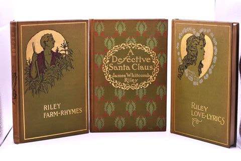 Two books by James W. Riley (1849-1916), Inscribed.