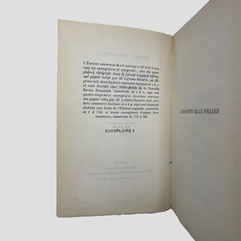 Ernest Hemingway // Cinquante Mille Dollars