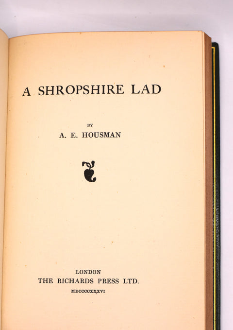 A.E. Housman // A Shropshire Lad