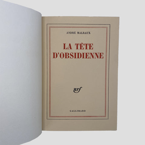 André Malraux // La Tête d'Obsidienne