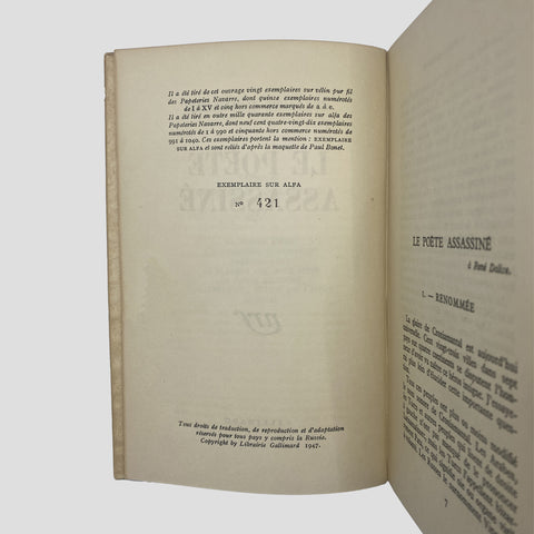 Guillaume Apollinaire // Le Poète Assassiné