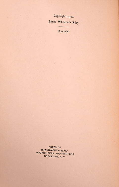 Two books by James W. Riley (1849-1916), Inscribed.
