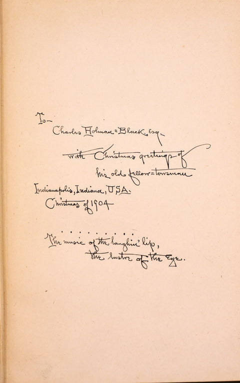 Two books by James W. Riley (1849-1916), Inscribed.
