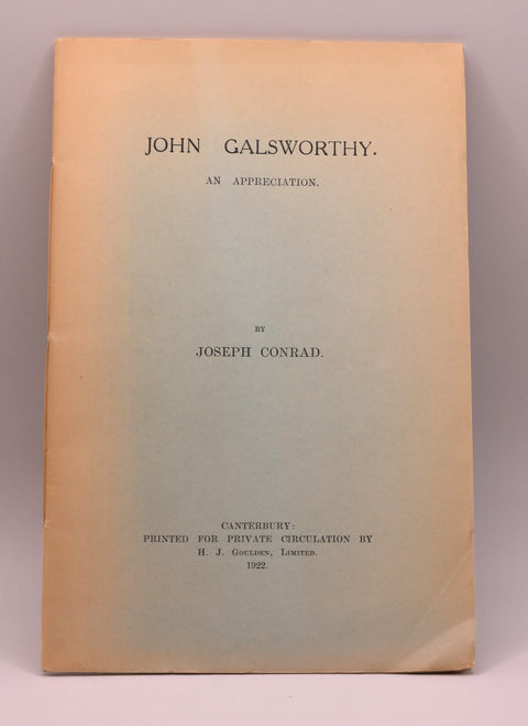 Joseph Conrad // John Galsworthy. An Appreciation.