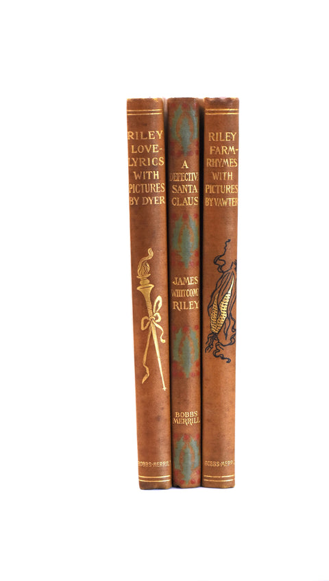 Two books by James W. Riley (1849-1916), Inscribed.