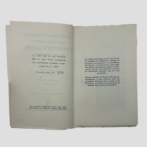 Jean-Paul Sartre // L'Existentialisme est un Humanisme