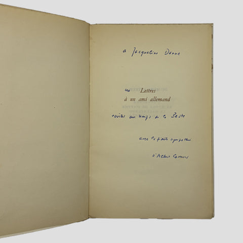 Albert Camus // Lettres à un Ami Allemand